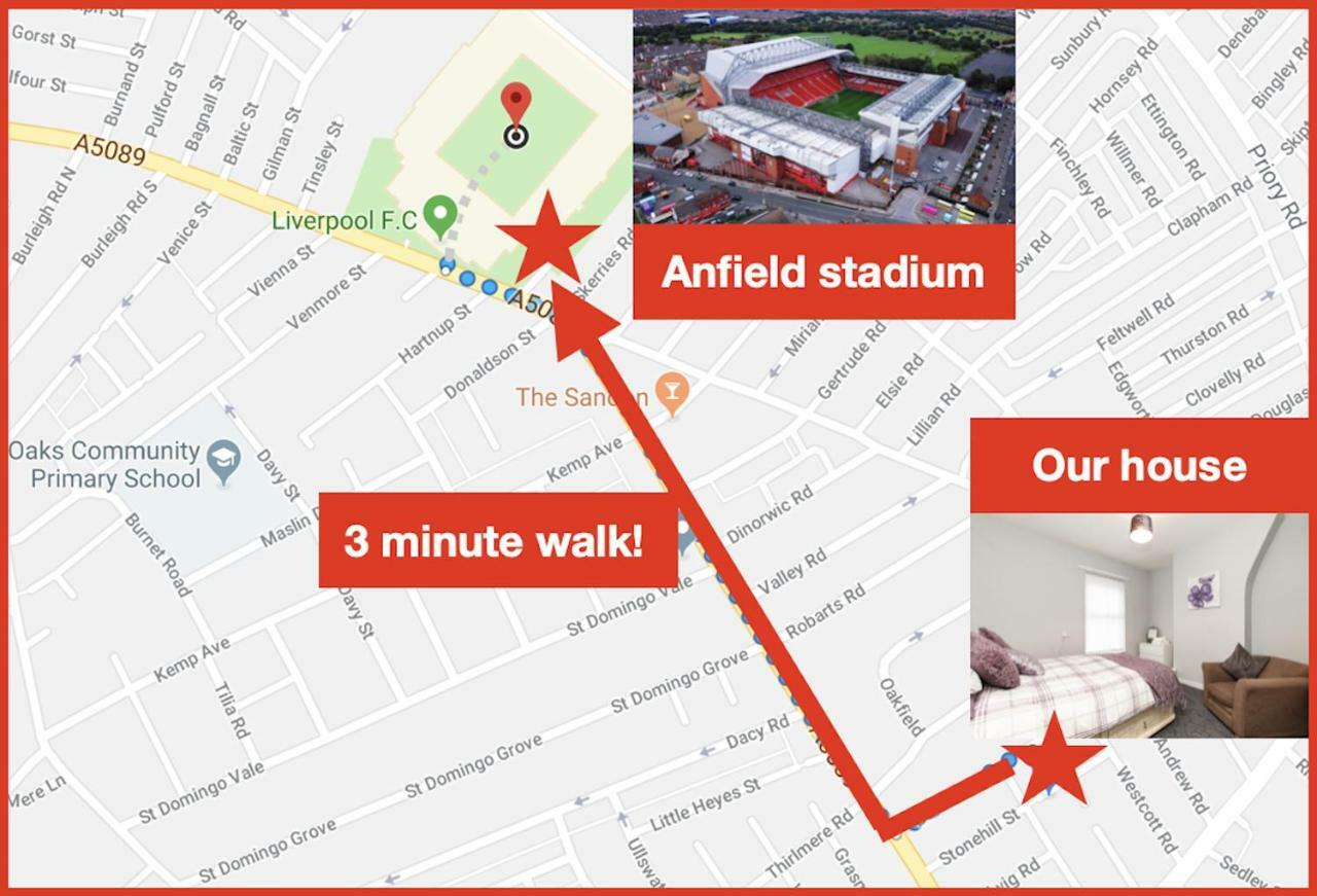 Cosy Anfield Guesthouse - Free Parking Liverpool Esterno foto
